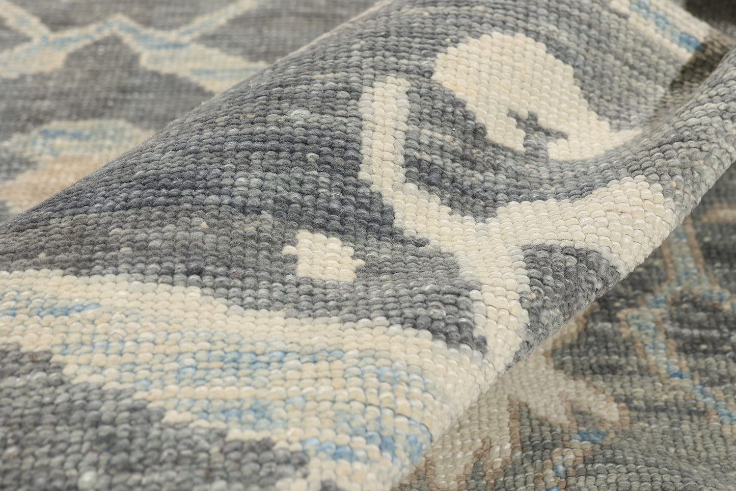 12 x 16 - Charcoal Dark Gray New Oushak Rug - 54046