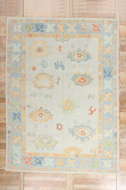 10 x 13 - Light Blue New Oushak Rug - 54047