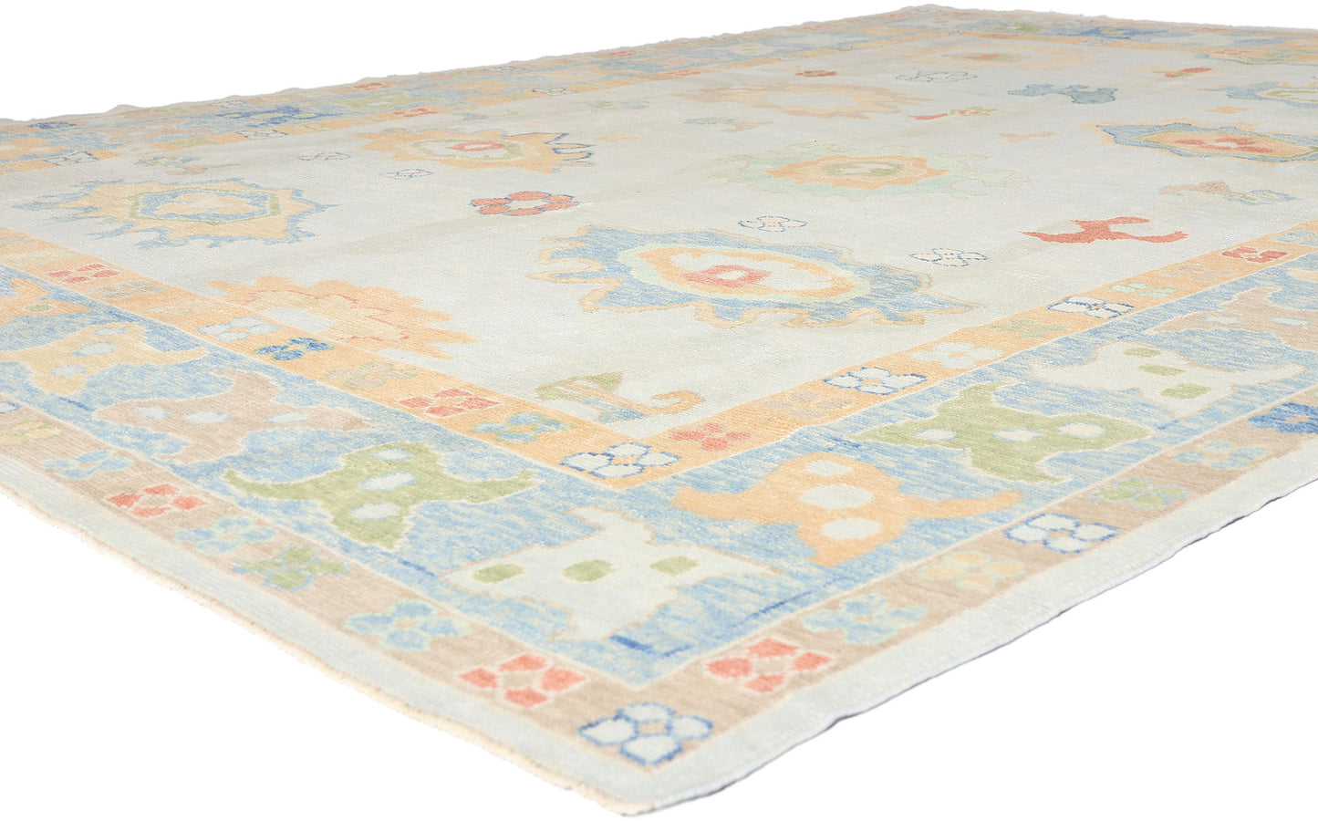 10 x 13 - Light Blue New Oushak Rug - 54047