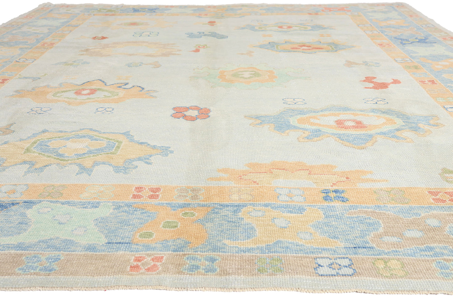 10 x 13 - Light Blue New Oushak Rug - 54047