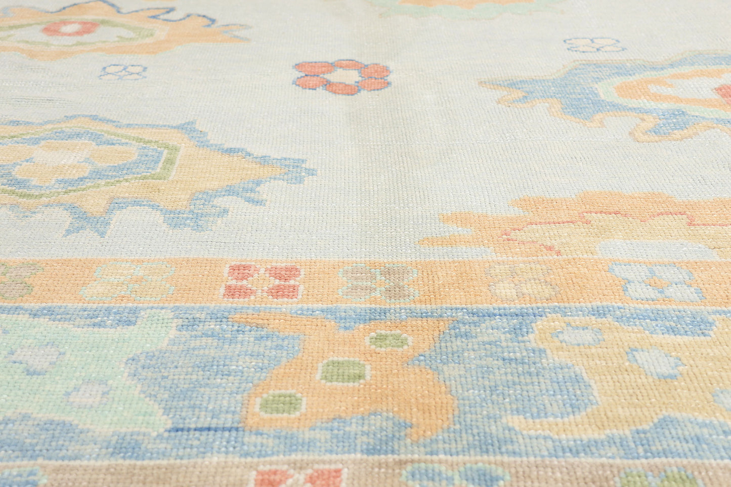 10 x 13 - Light Blue New Oushak Rug - 54047