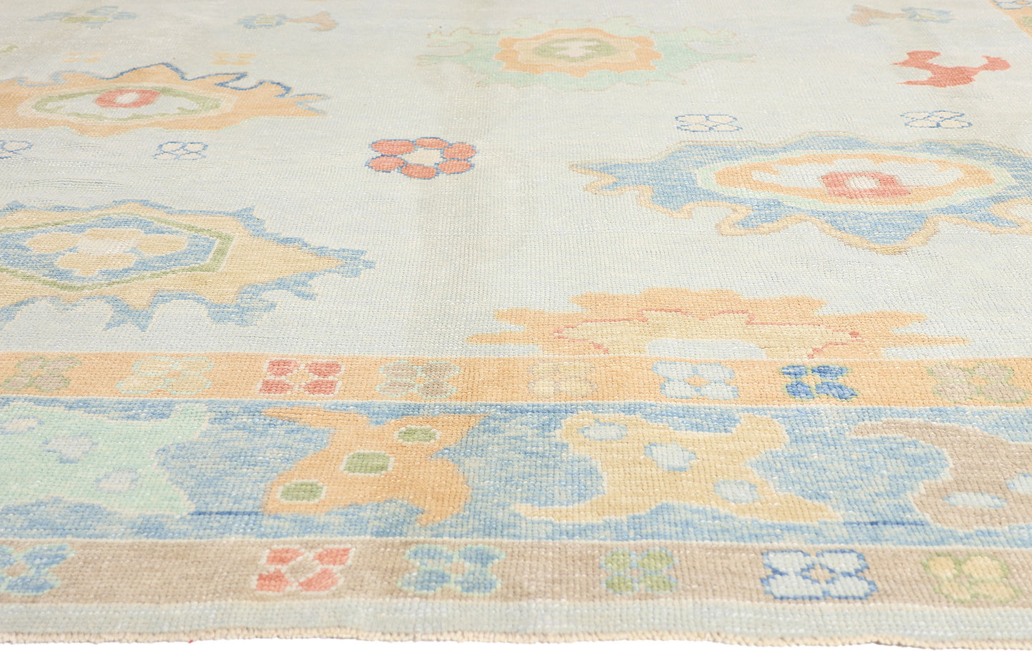 10 x 13 - Light Blue New Oushak Rug - 54047