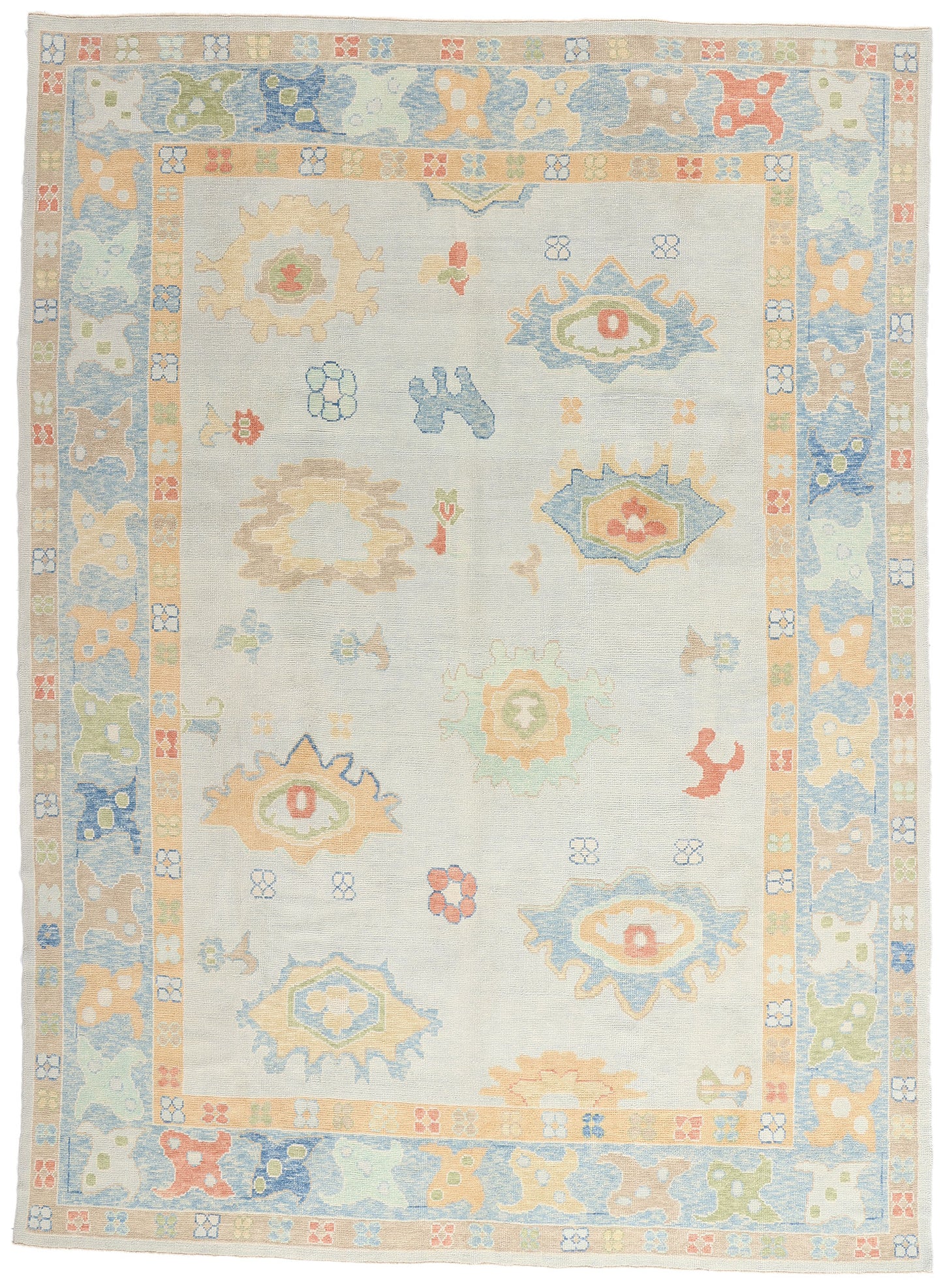 10 x 13 - Light Blue New Oushak Rug - 54047