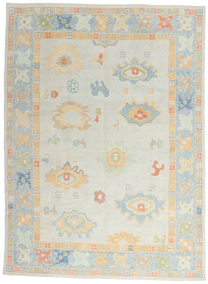 10 x 13 - Light Blue New Oushak Rug - 54047
