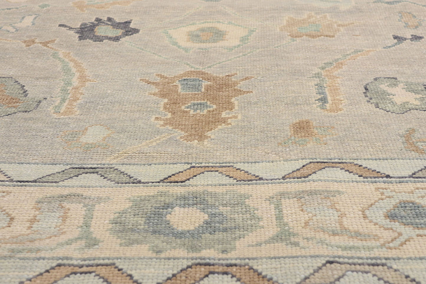 6 x 9 - Gray New Oushak Rug - 54048