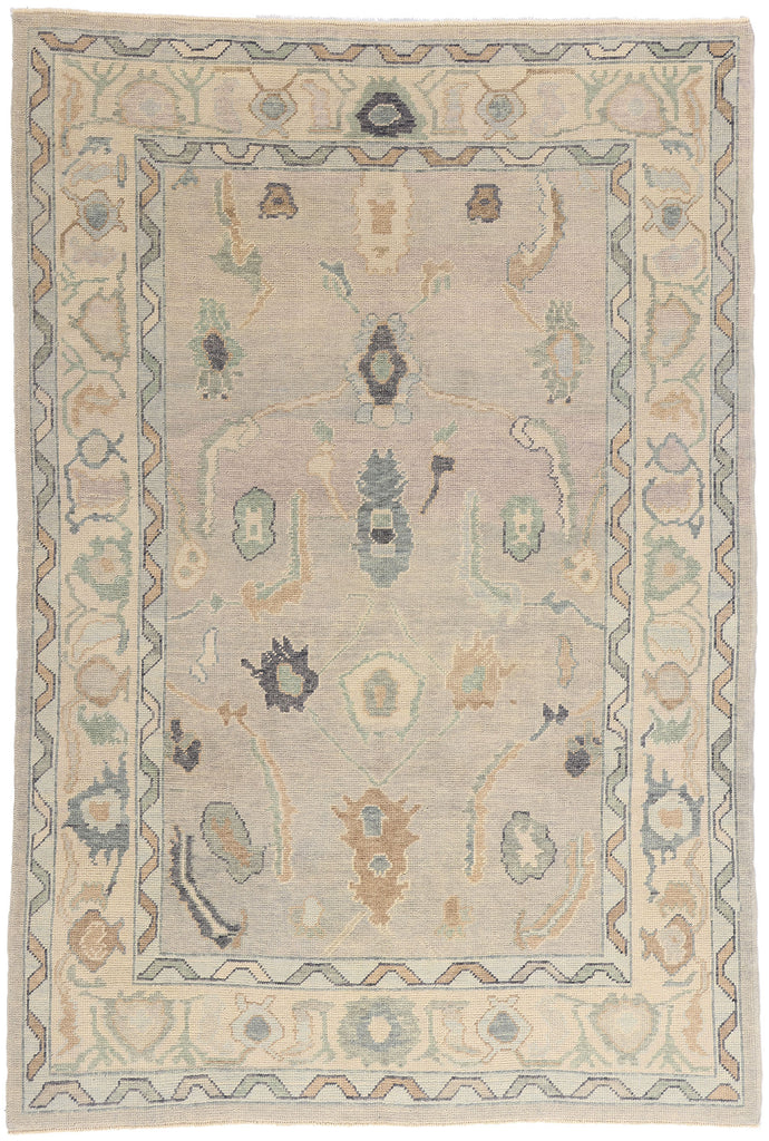 6 x 9 - Gray New Oushak Rug - 54048