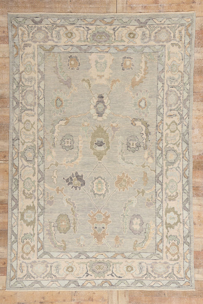 6 x 9 - Gray New Oushak Rug - 54049