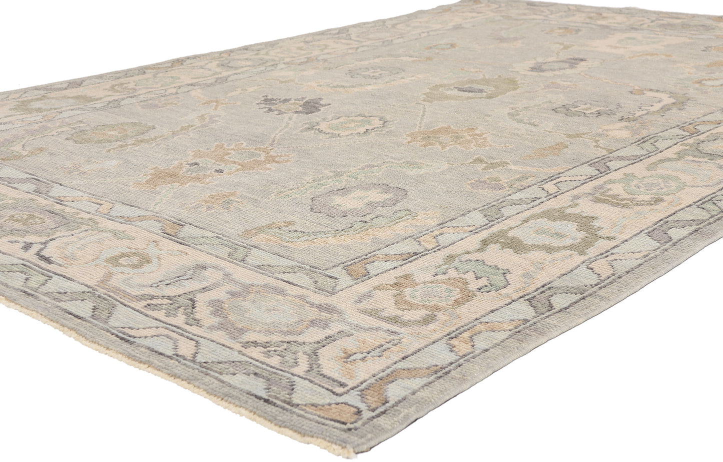 6 x 9 - Gray New Oushak Rug - 54049