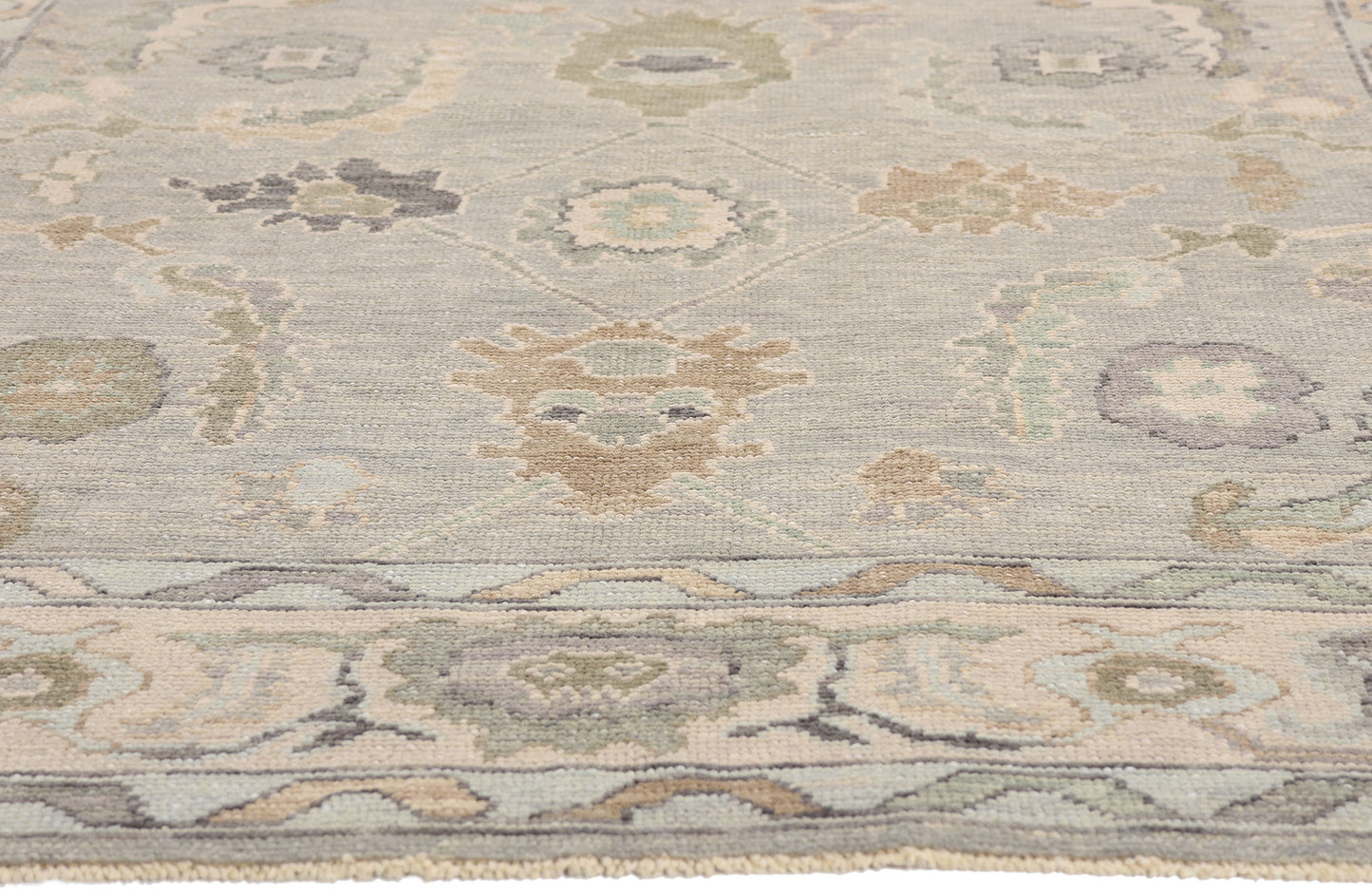 6 x 9 - Gray New Oushak Rug - 54049