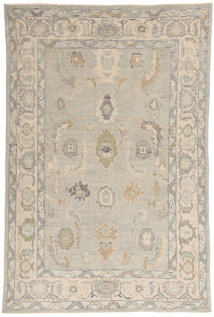 6 x 9 - Gray New Oushak Rug - 54049
