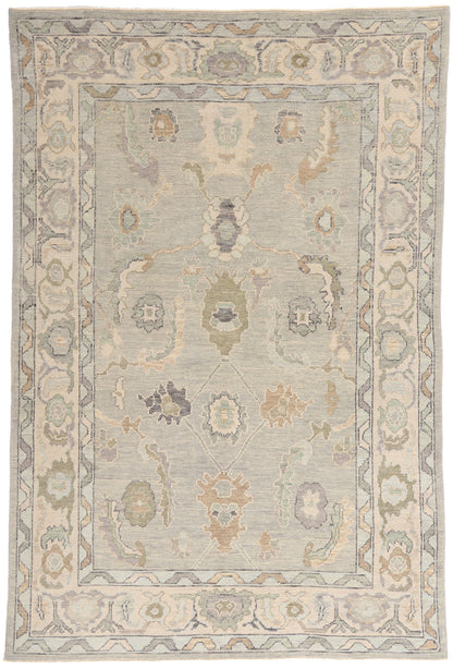 6 x 9 - Gray New Oushak Rug - 54049