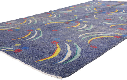6 x 10 - Blue Vintage Turkish Sivas Rug - 54050