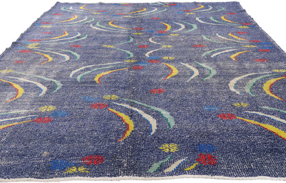 6 x 10 - Blue Vintage Turkish Sivas Rug - 54050