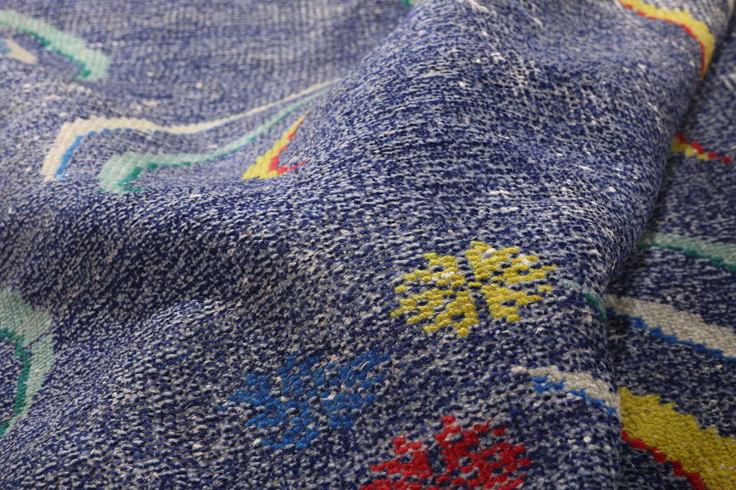6 x 10 - Blue Vintage Turkish Sivas Rug - 54050