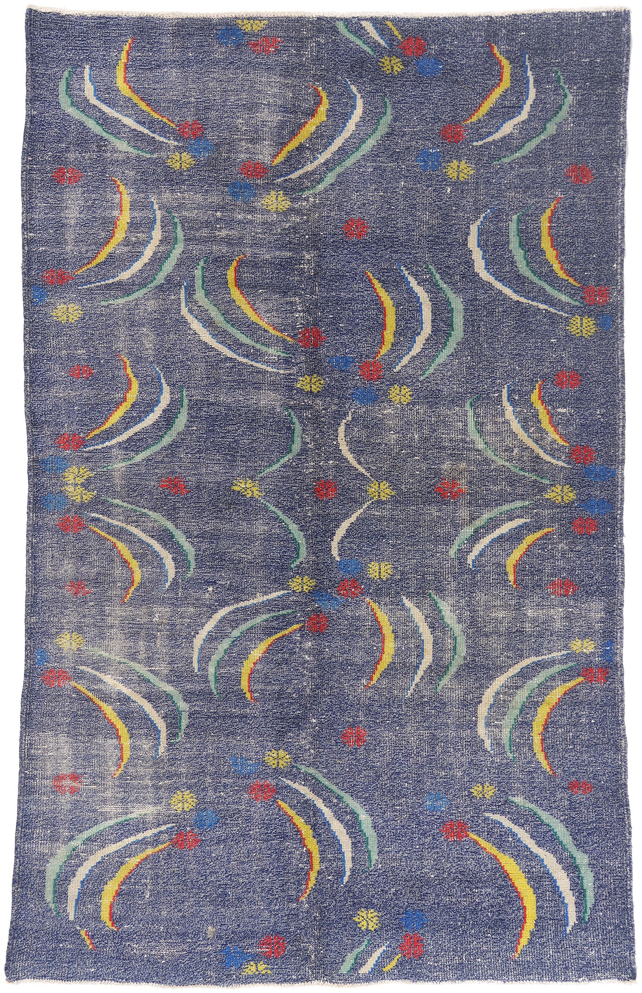 6 x 10 - Blue Vintage Turkish Sivas Rug - 54050