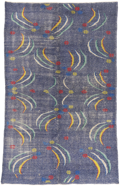 6 x 10 - Blue Vintage Turkish Sivas Rug - 54050