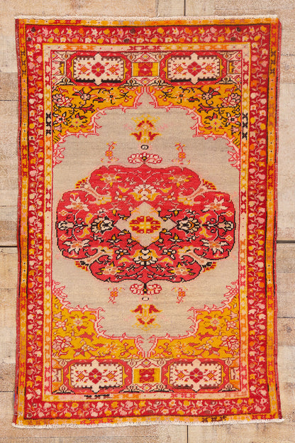 3 x 5 - Beige Antique Turkish Oushak Rug - 54052