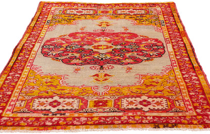 3 x 5 - Beige Antique Turkish Oushak Rug - 54052