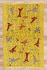 5 x 8 - Yellow Vintage Turkish Sivas Rug - 54054