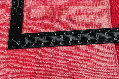 4 x 7 - Red Vintage Turkish Overdyed Rug - 54056
