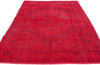 4 x 7 - Red Vintage Turkish Overdyed Rug - 54056