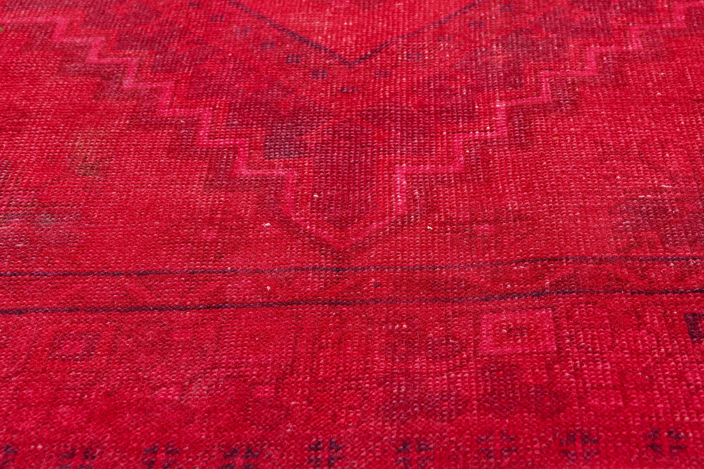 4 x 7 - Red Vintage Turkish Overdyed Rug - 54056