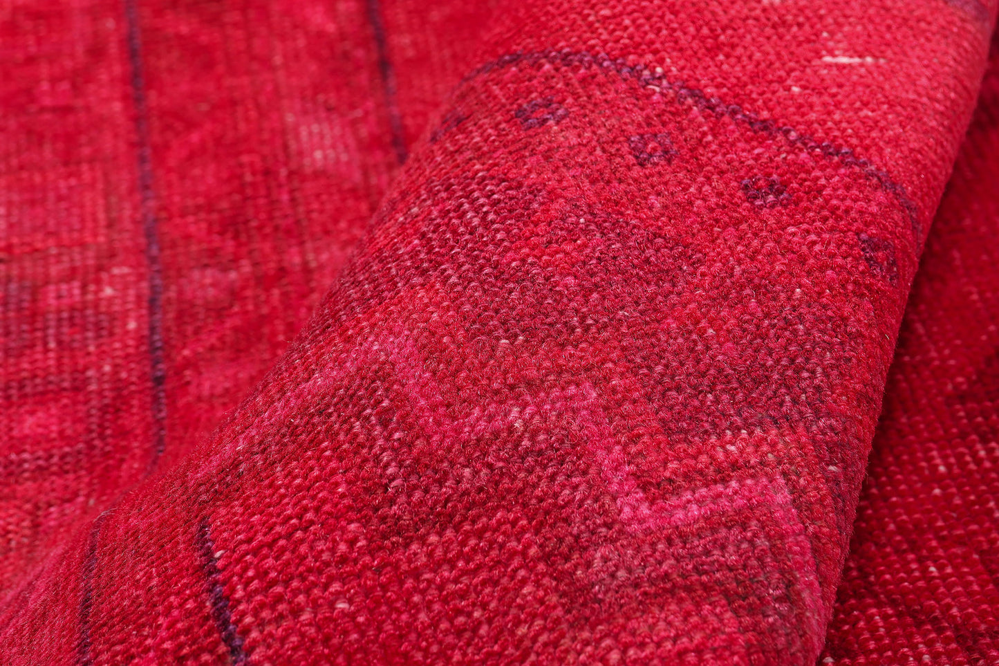 4 x 7 - Red Vintage Turkish Overdyed Rug - 54056