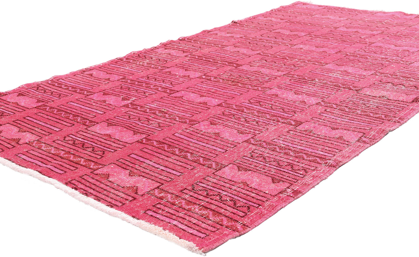 4 x 6 - Pink Vintage Turkish Overdyed Sivas Rug - 54057