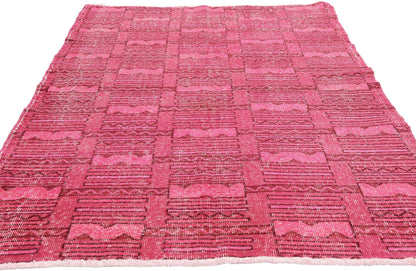 4 x 6 - Pink Vintage Turkish Overdyed Sivas Rug - 54057
