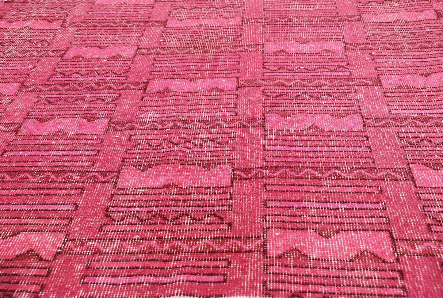 4 x 6 - Pink Vintage Turkish Overdyed Sivas Rug - 54057