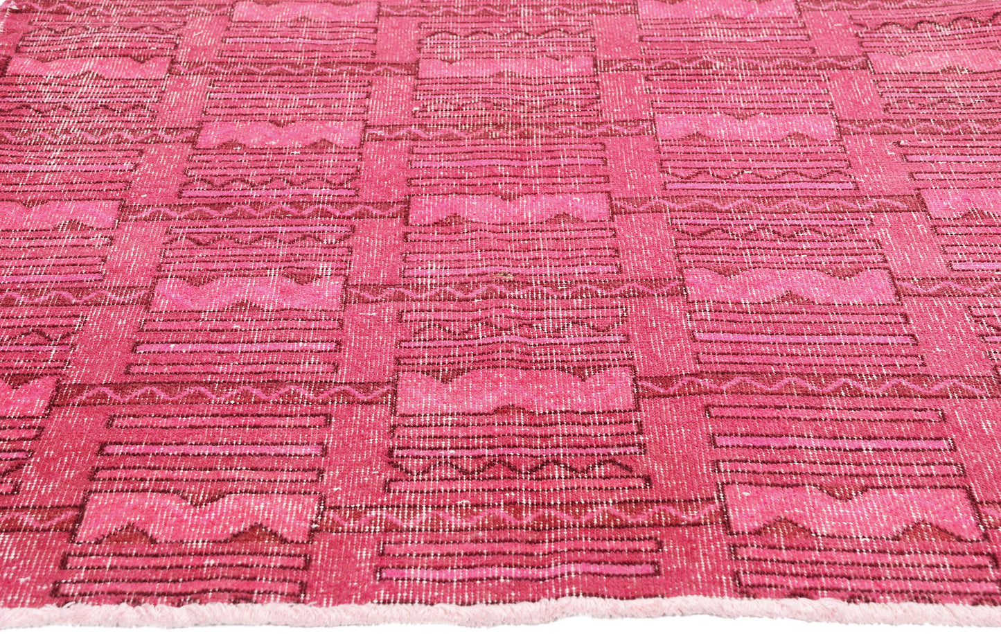 4 x 6 - Pink Vintage Turkish Overdyed Sivas Rug - 54057