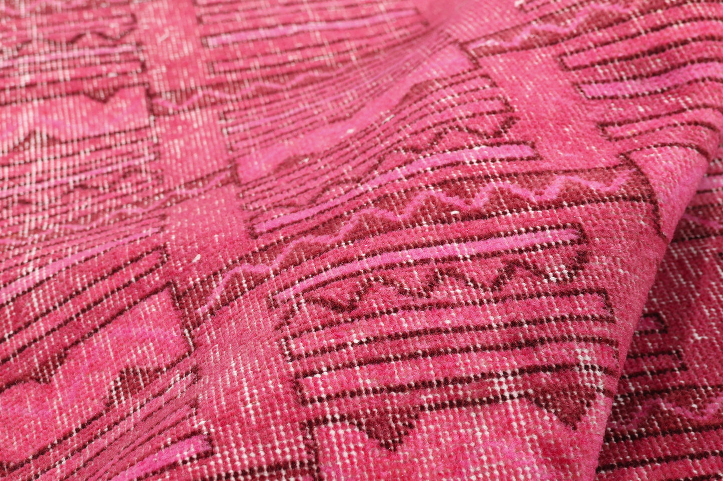 4 x 6 - Pink Vintage Turkish Overdyed Sivas Rug - 54057