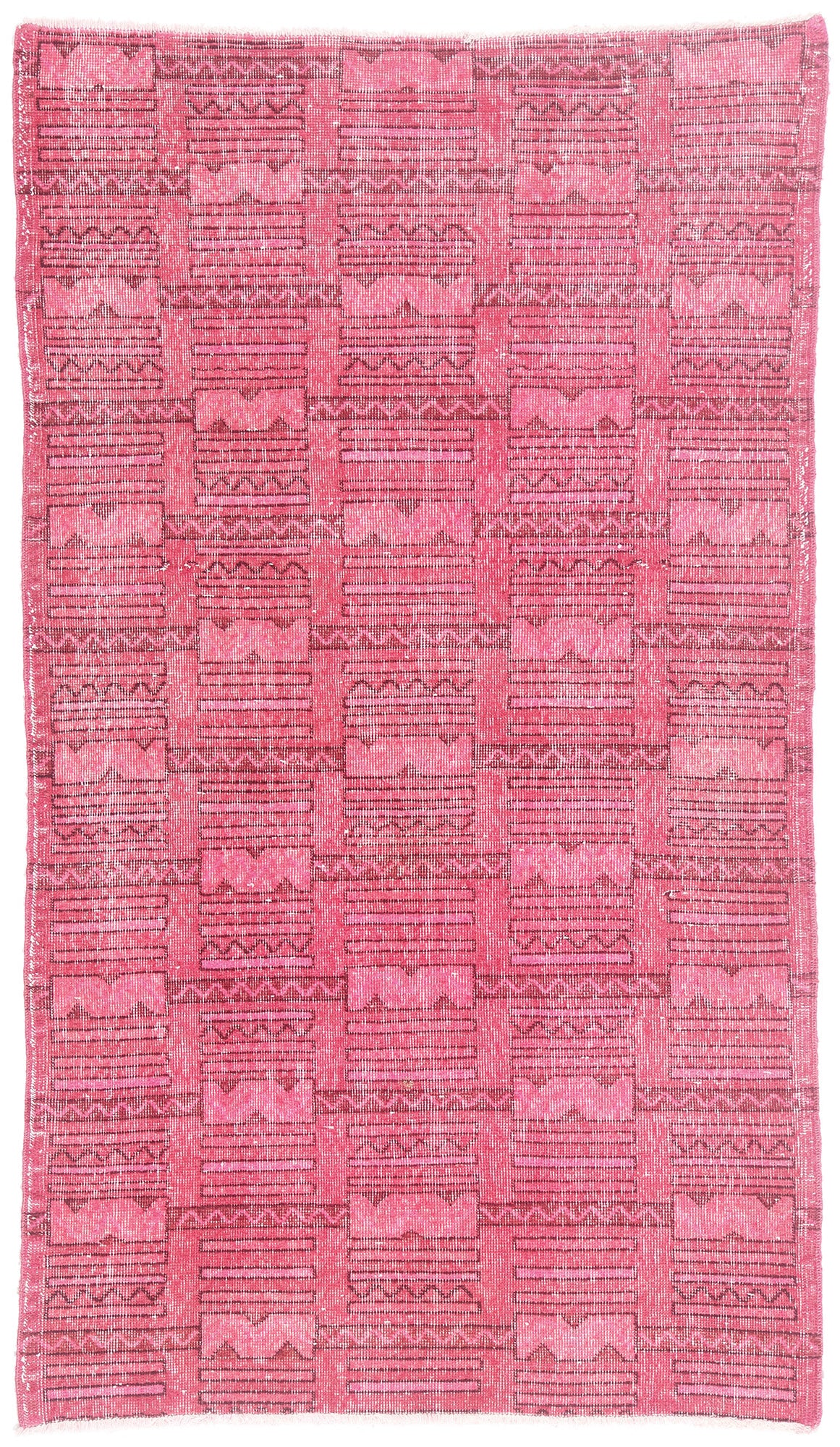 4 x 6 - Pink Vintage Turkish Overdyed Sivas Rug - 54057