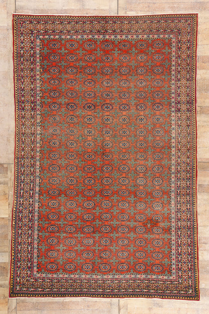 7 x 11 - Orange Vintage Turkish Sivas Rug - 54058