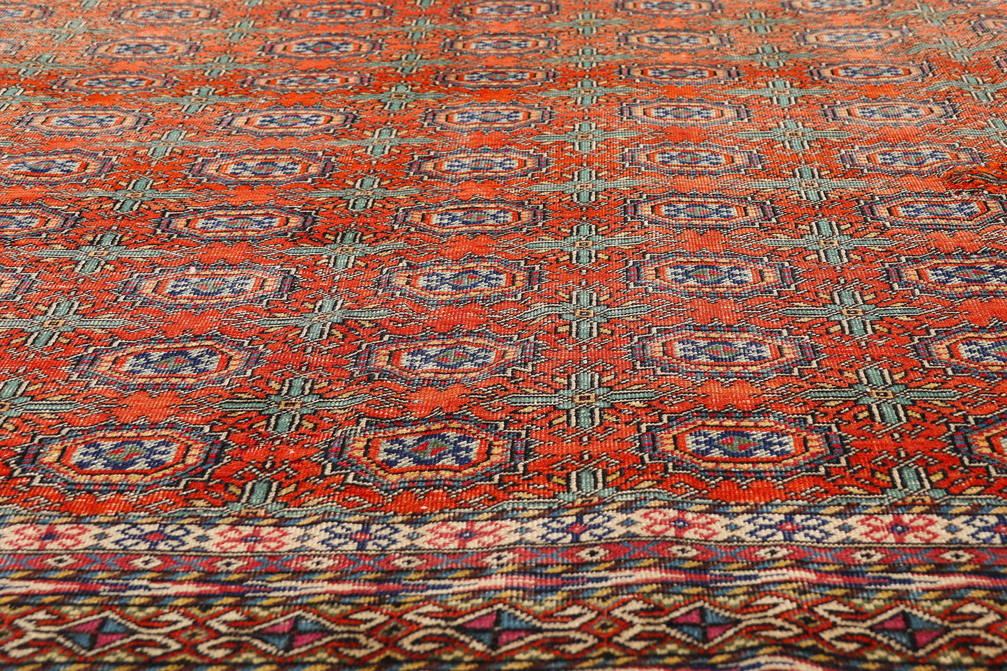 7 x 11 - Orange Vintage Turkish Sivas Rug - 54058