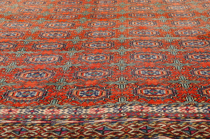 7 x 11 - Orange Vintage Turkish Sivas Rug - 54058