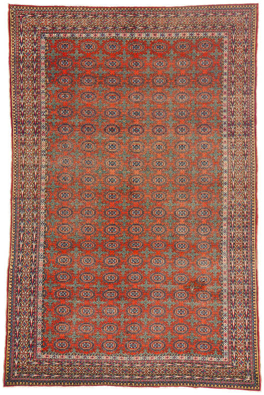 7 x 11 - Orange Vintage Turkish Sivas Rug - 54058