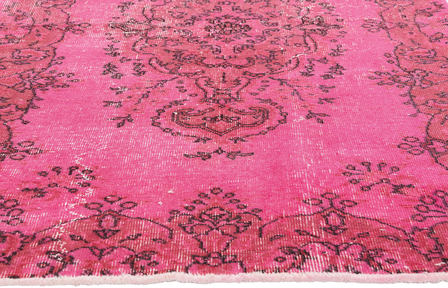 4 x 7 - Pink Vintage Turkish Overdyed Sivas Rug - 54060