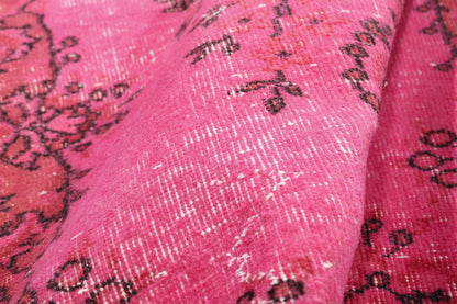 4 x 7 - Pink Vintage Turkish Overdyed Sivas Rug - 54060