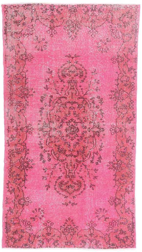 4 x 7 - Pink Vintage Turkish Overdyed Sivas Rug - 54060
