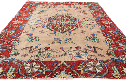 5 x 8 - Tan Vintage Turkish Sivas Rug - 54061