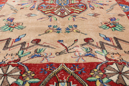 5 x 8 - Tan Vintage Turkish Sivas Rug - 54061