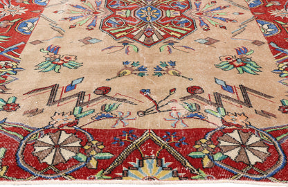 5 x 8 - Tan Vintage Turkish Sivas Rug - 54061
