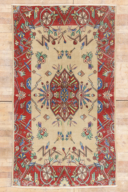 5 x 9 - Beige Vintage Turkish Sivas Rug - 54062