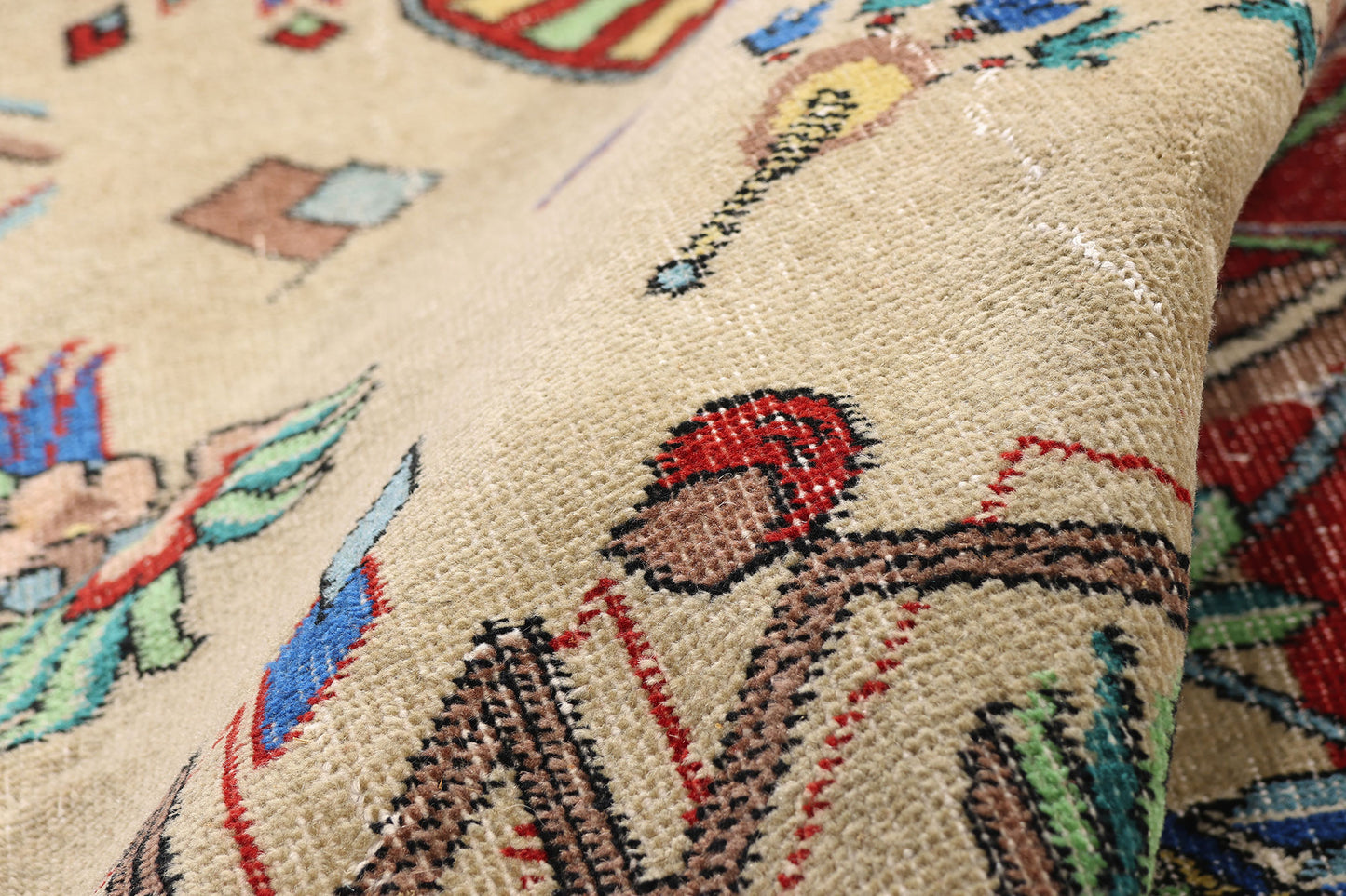 5 x 9 - Beige Vintage Turkish Sivas Rug - 54062