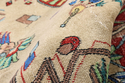 5 x 9 - Beige Vintage Turkish Sivas Rug - 54062