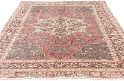 4 x 6 - Red Vintage Turkish Oushak Rug - 54063