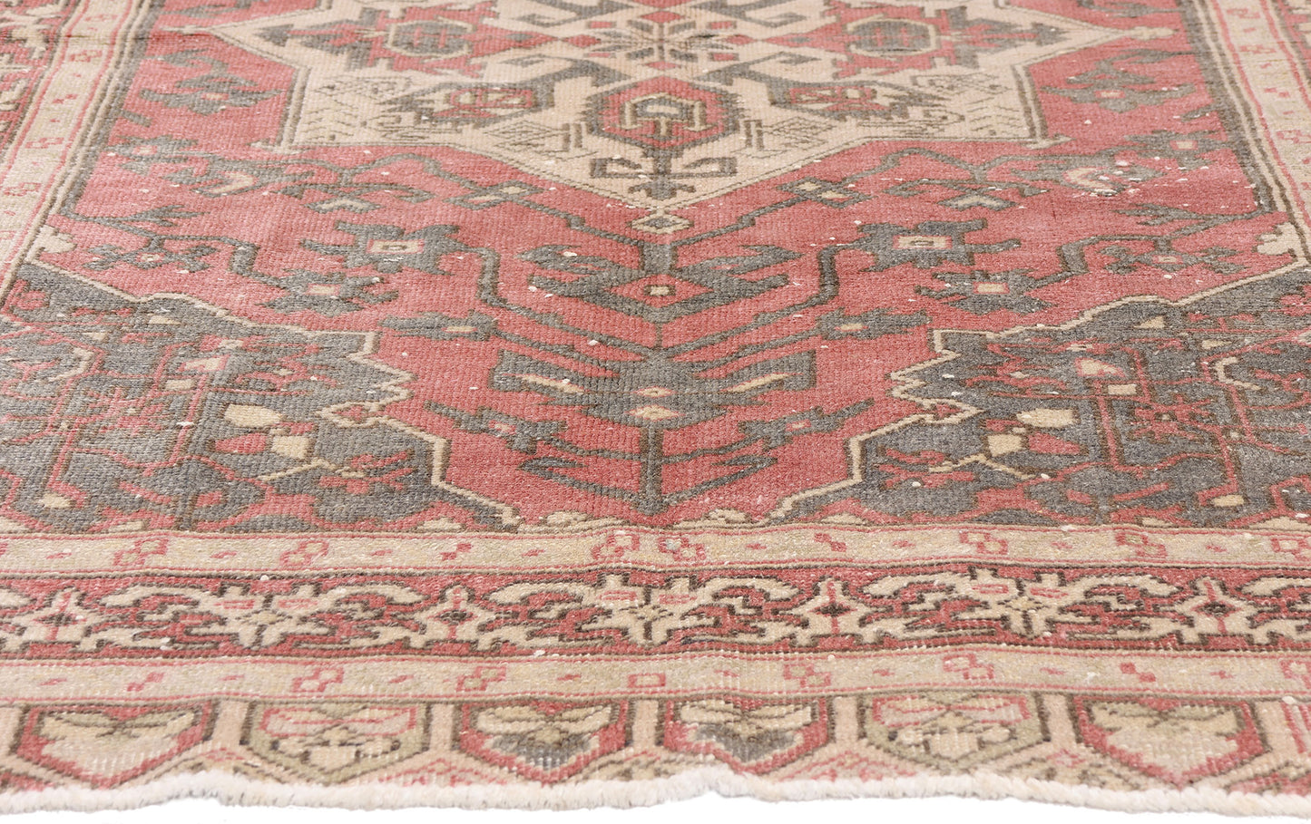 4 x 6 - Red Vintage Turkish Oushak Rug - 54063