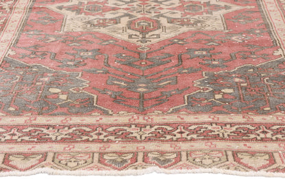 4 x 6 - Red Vintage Turkish Oushak Rug - 54063