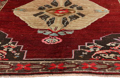 5 x 6 - Red Vintage Turkish Oushak Rug - 54064